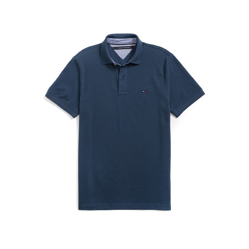 חולצת פולו טומי הילפיגר כחול כהה - Custom fit