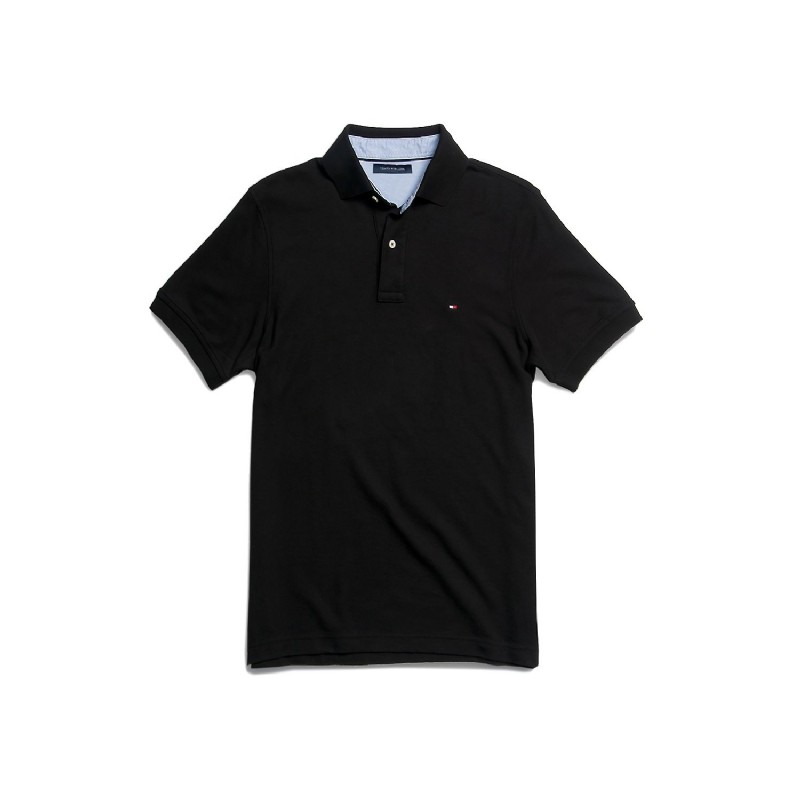 חולצת פולו טומי הילפיגר שחור - Custom fit