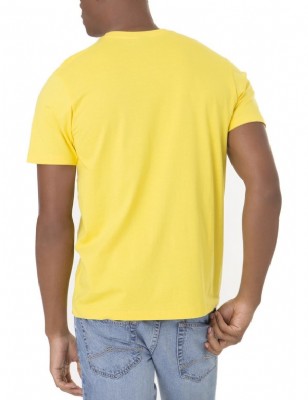 חולצת טישרט יו אס פולו צהוב חלק - Classic fit