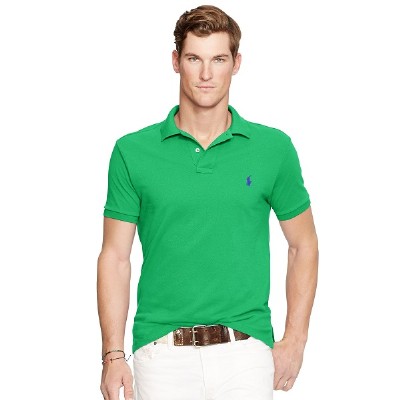 חולצת פולו ראלף לורן ירוקה לוגו כחול - classic fit