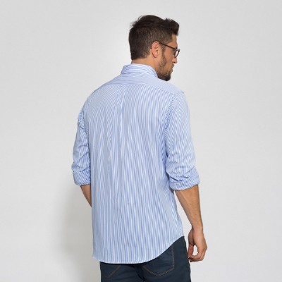 חולצה מכופתרת ראלף לורן פסים כחול/לבן - Classic fit