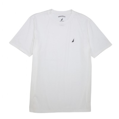חולצת טישרט נאוטיקה לבן חלק - Classic fit