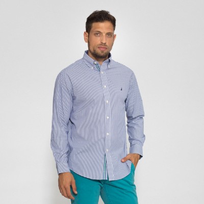 חולצה מכופתרת נאוטיקה פסים כחול/ לבן - Classic fit