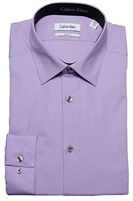 חולצה מכופתרת קלווין קליין סגול CALVIN KLEIN Dress Shirt Lavender Slim Fit