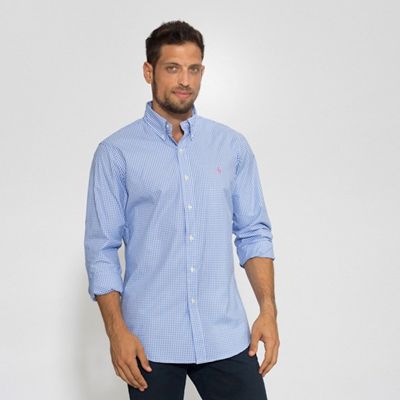 חולצה מכופתרת ראלף לורן משובץ כחול בהיר -Classic fit